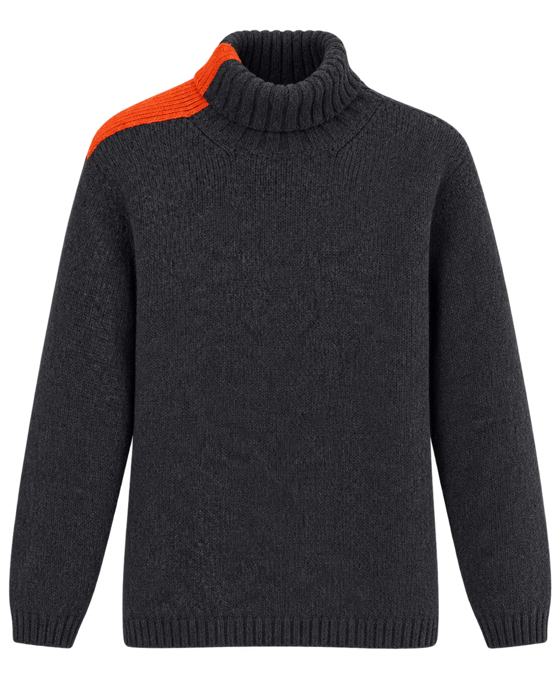 NELLIE & DOVE Knitwear The Helen Side Stripe Knit in Charcoal & Burnt Orange