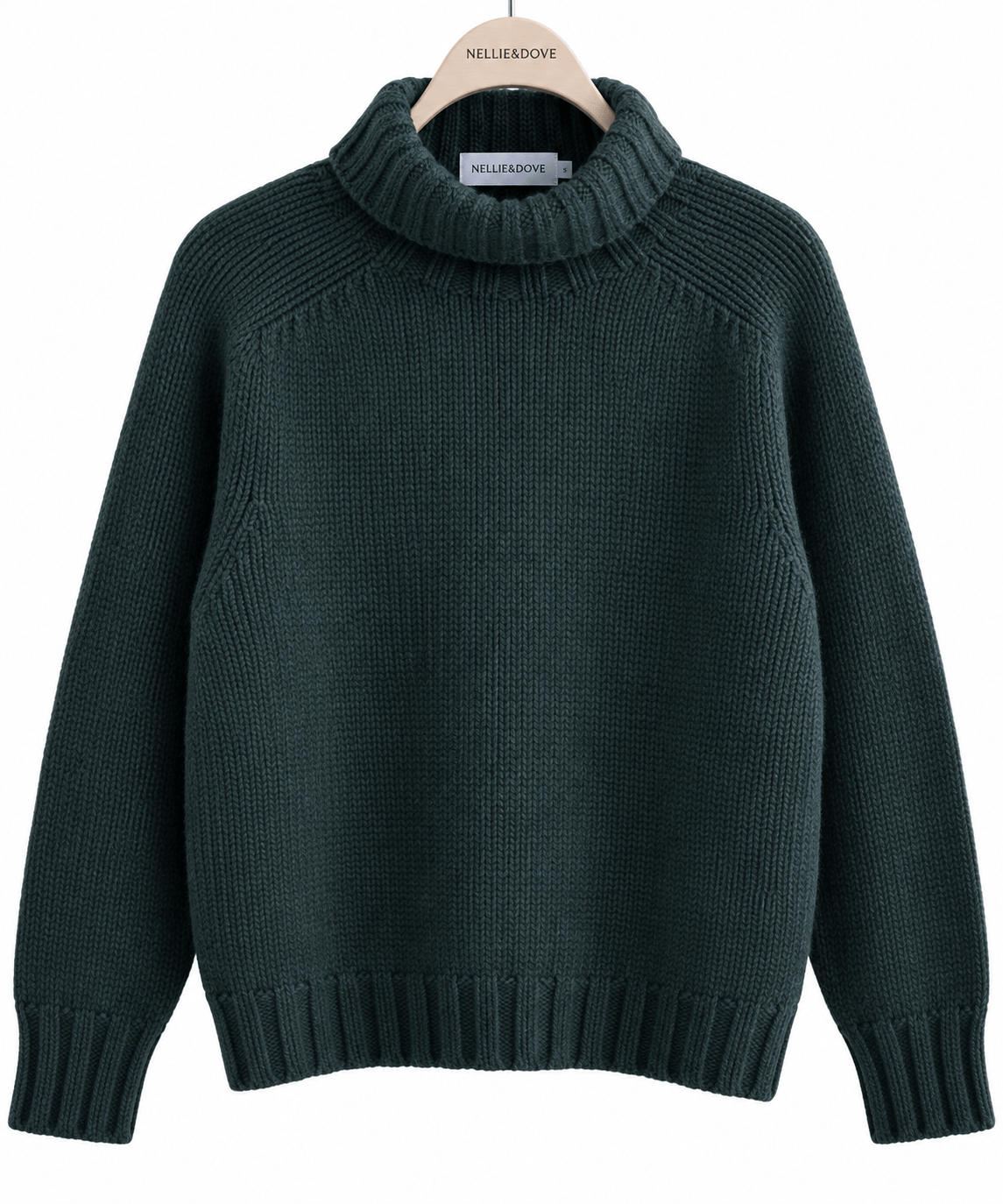 NELLIE & DOVE Knitwear The Murray Roll Neck Knit in Forest