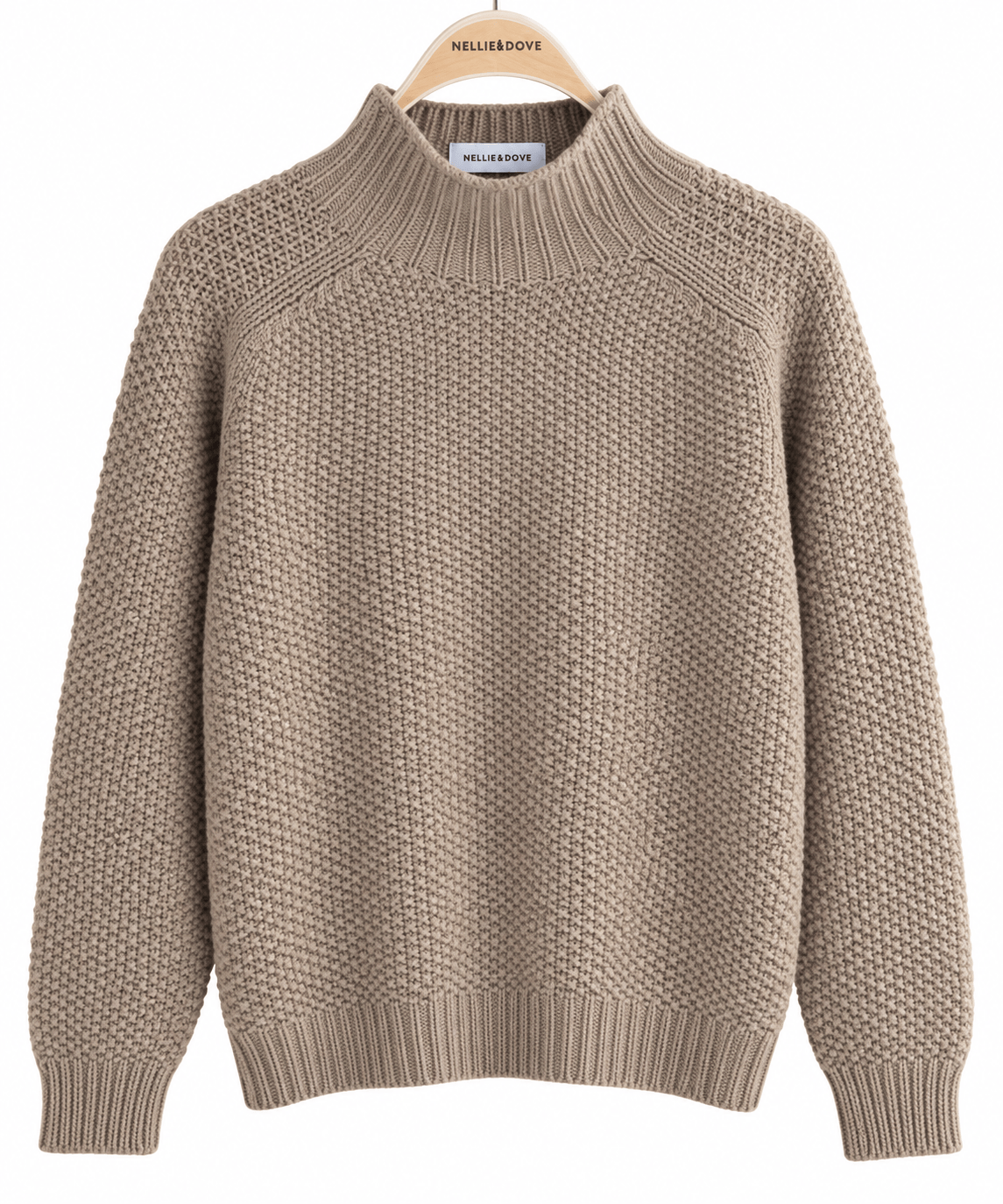 NELLIE & DOVE Knitwear The Palin Funnel Neck Knit in Oatmeal