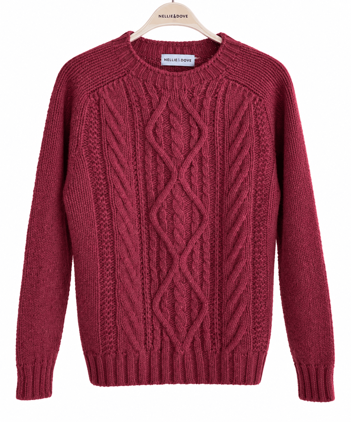 NELLIE & DOVE Knitwear The Westbury Cable Knit in Mulberry