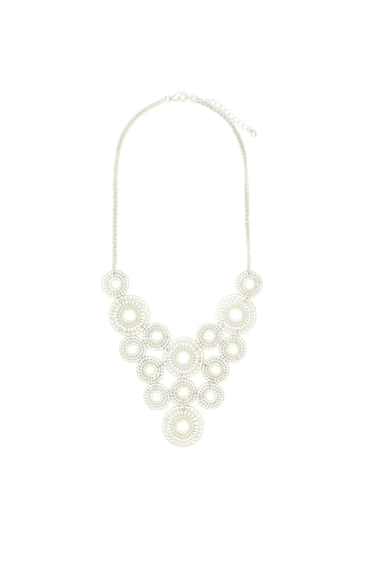 NELLIE&DOVE Silver Filigree Statement Necklace
