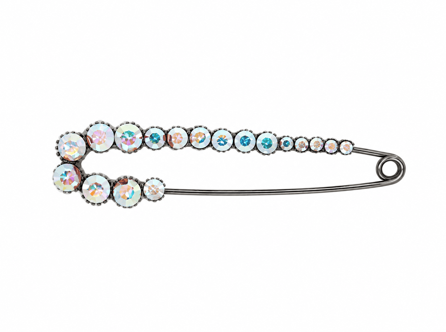 Nellie's Nuggets Brooch Large Pin with Iridescent Crystals Brooch