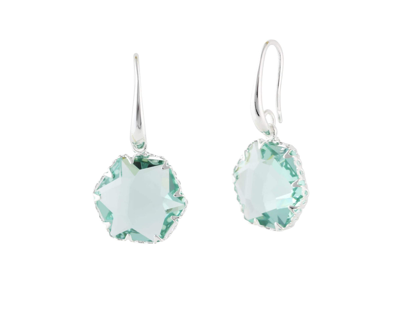 Nellie's Nuggets Earrings Aqua Halo Earrings