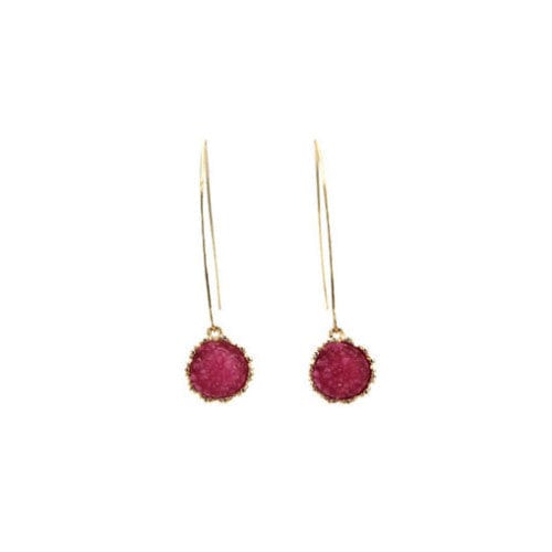 Nellie's Nuggets Earrings Crushed Crystal Hoops