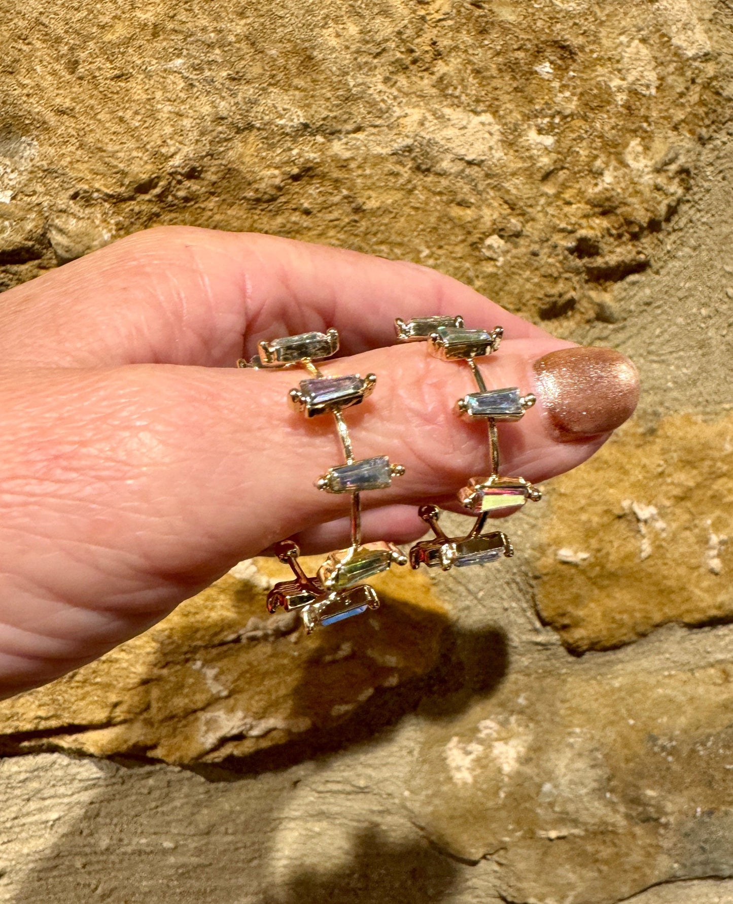 Nellie's Nuggets Earrings Fanciful Hoops