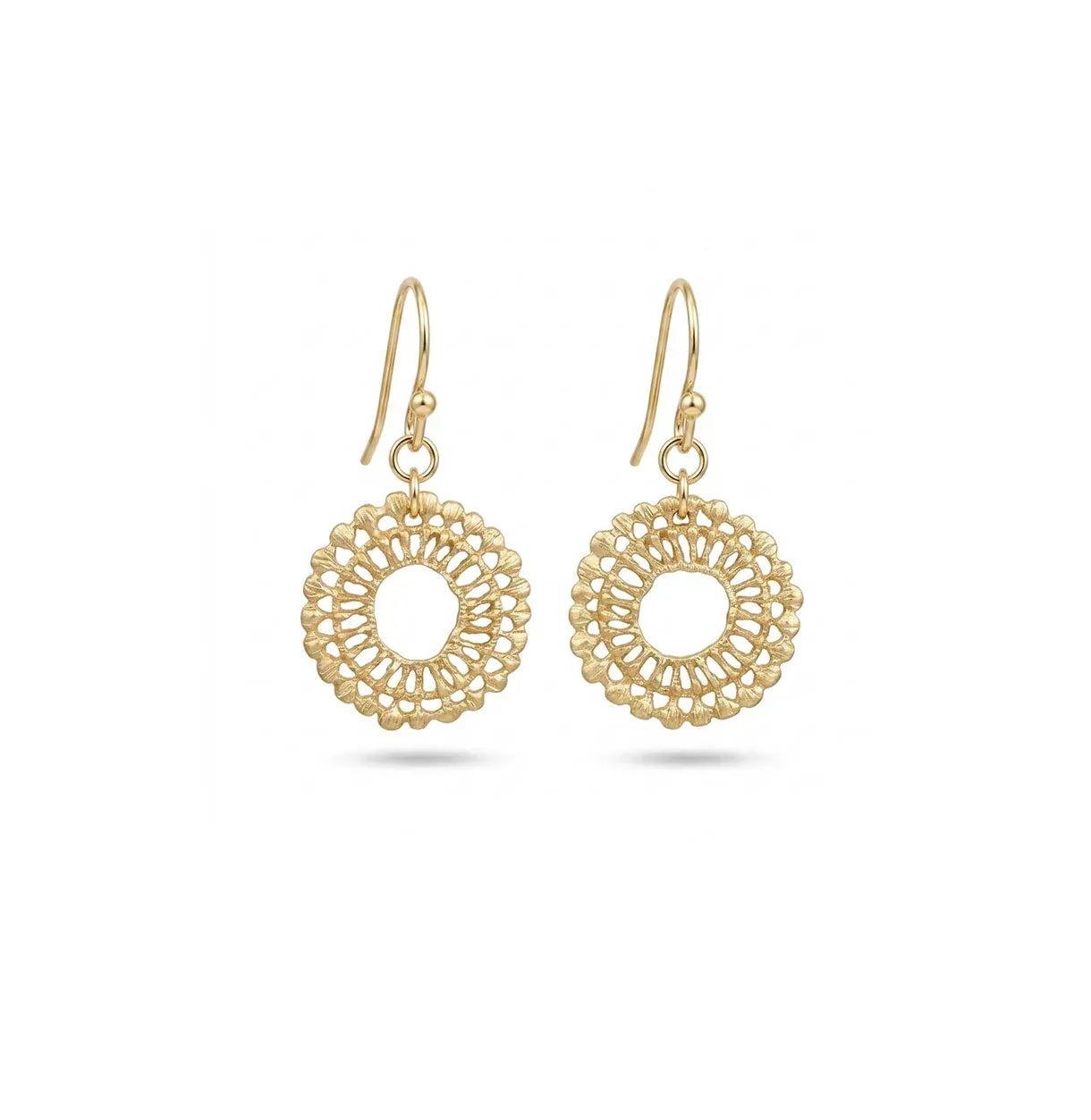 Nellie's Nuggets Earrings Polo Filigree Drop Earrings in Gold
