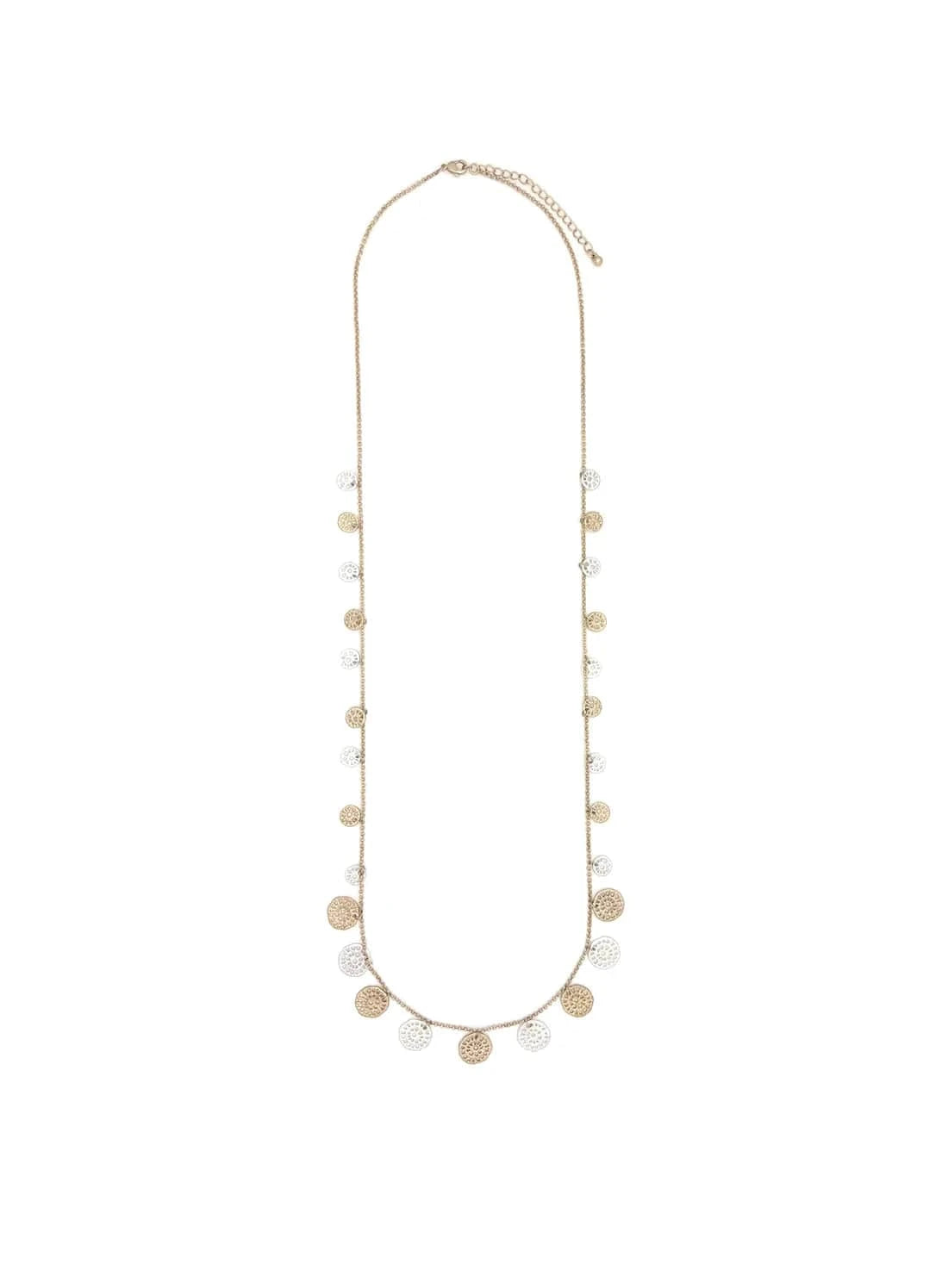 Nellie's Nuggets Necklaces Matte Gold- Silver MGMS Nellie's Necklace