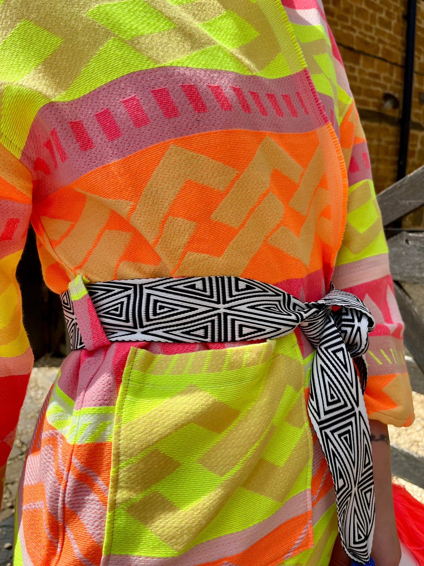 NEMA Resortwear SALE Jackets Fluorescent Aztec Kimono