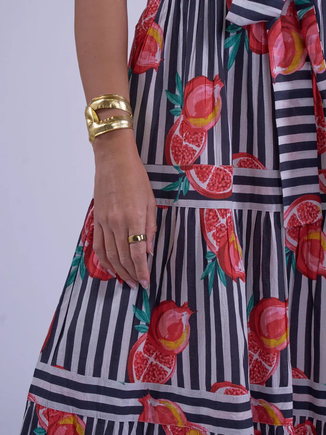 New Day Originals Dresses Shelly Beach Dress in Pomegranate Stripe