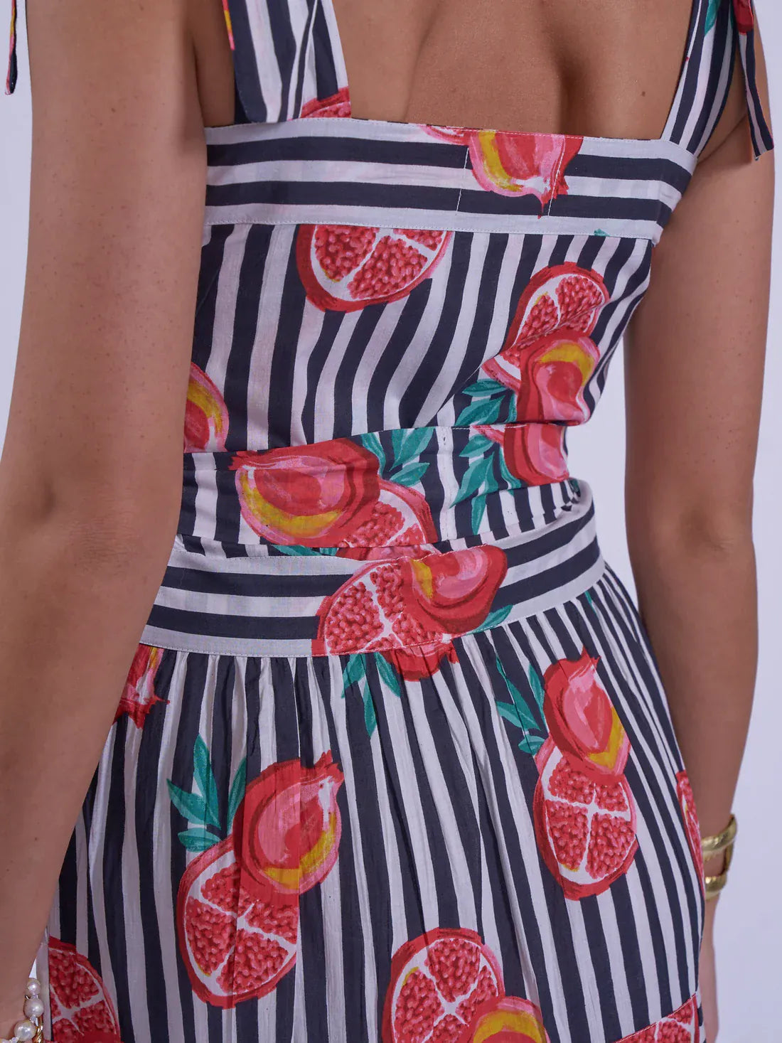 New Day Originals Dresses Shelly Beach Dress in Pomegranate Stripe