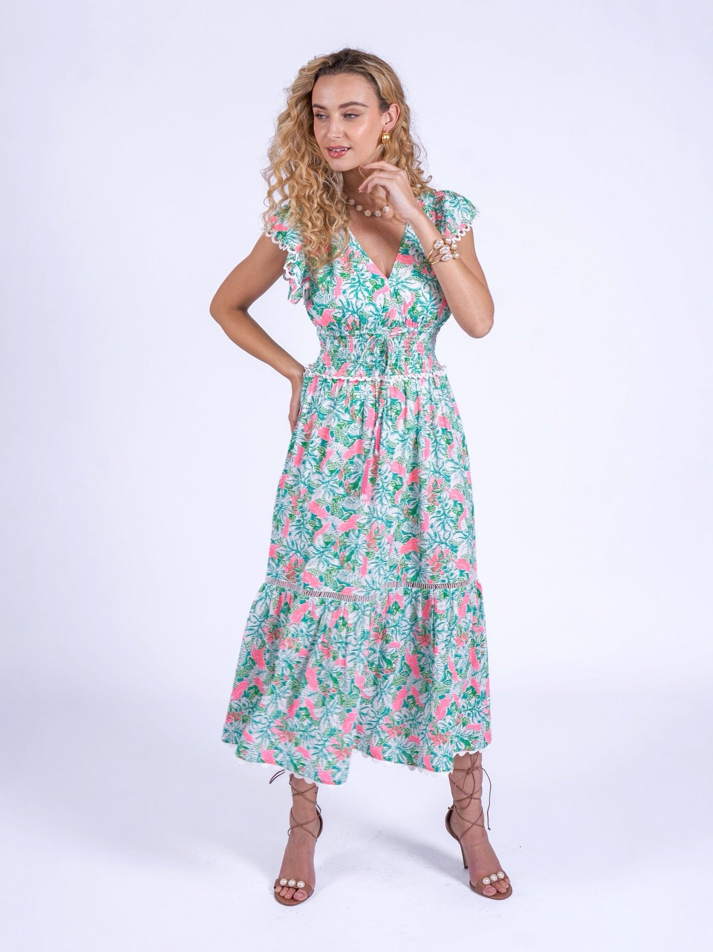 New Day Originals Misha Dress in Pink Parrot