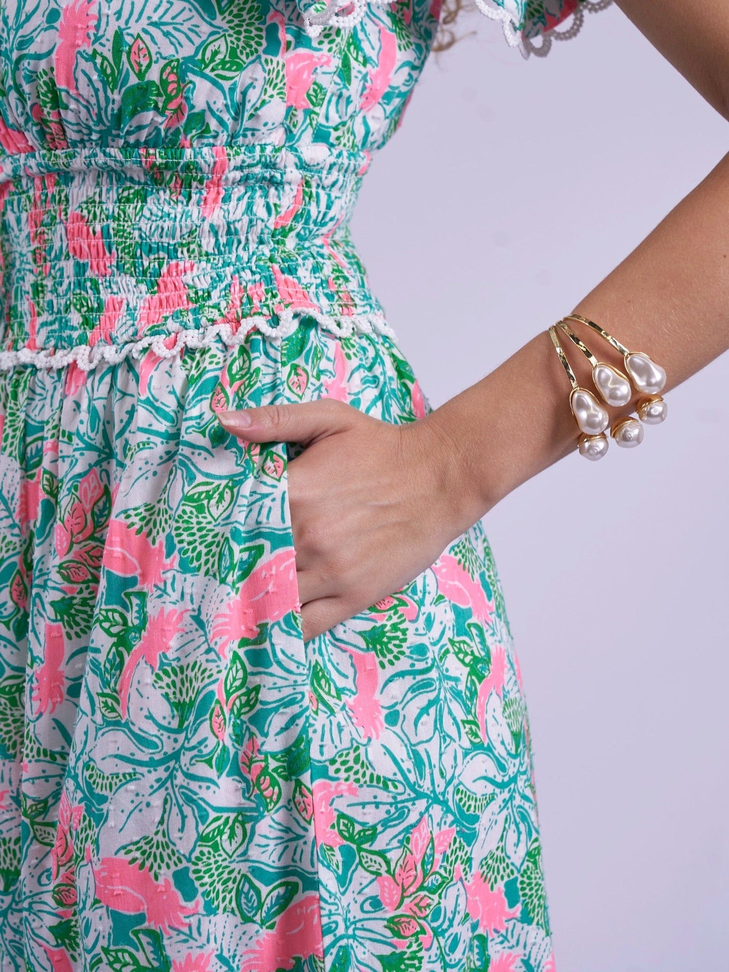 New Day Originals Misha Dress in Pink Parrot