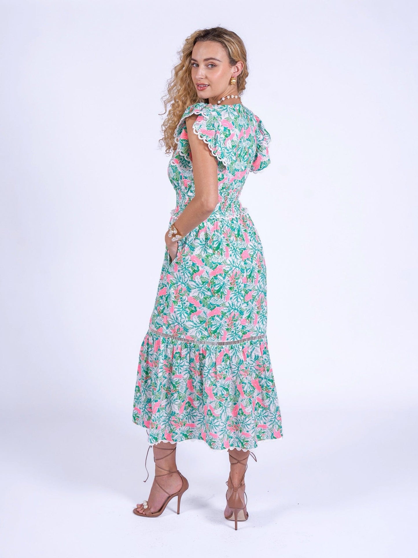 New Day Originals Misha Dress in Pink Parrot