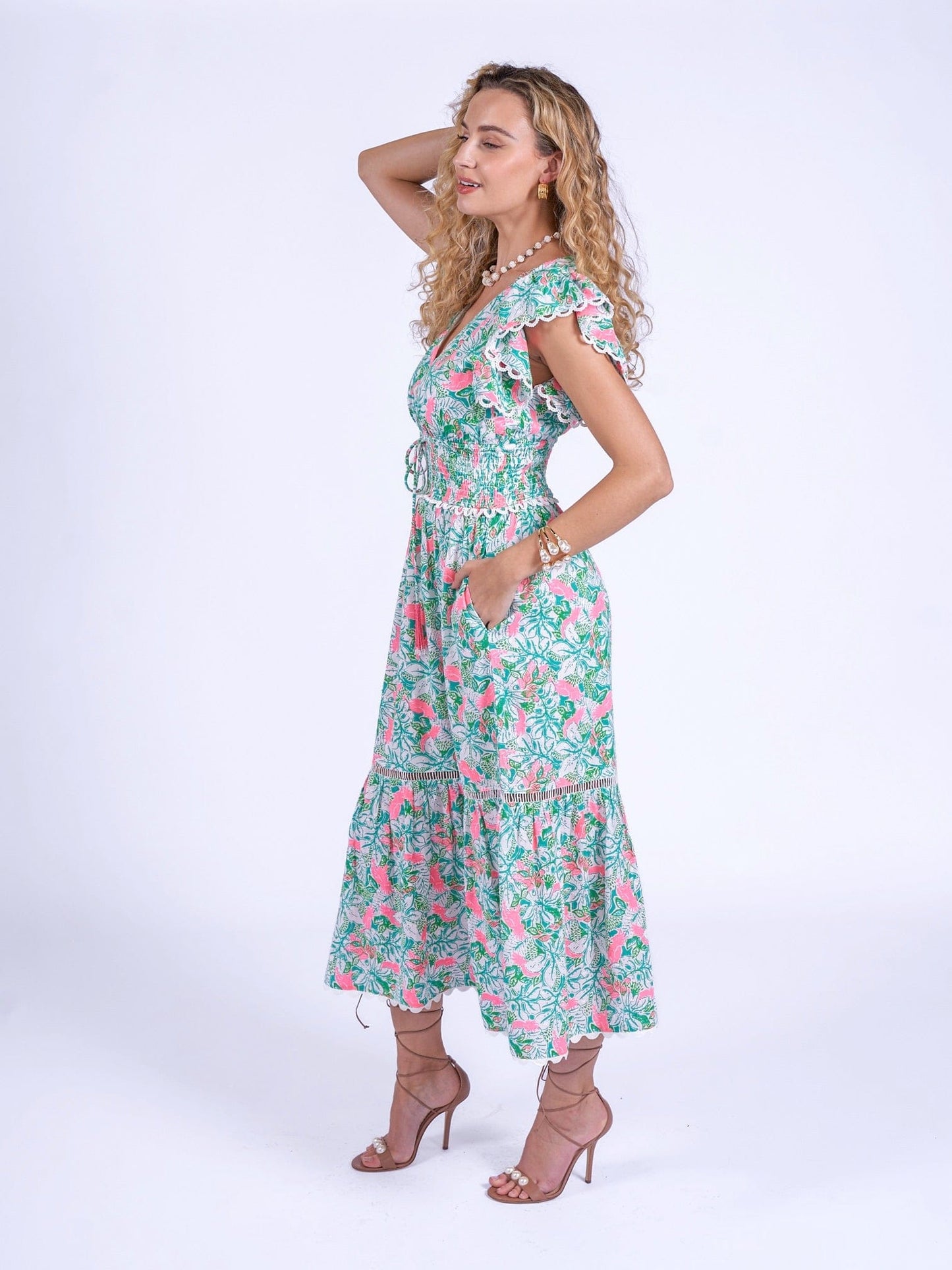 New Day Originals Misha Dress in Pink Parrot