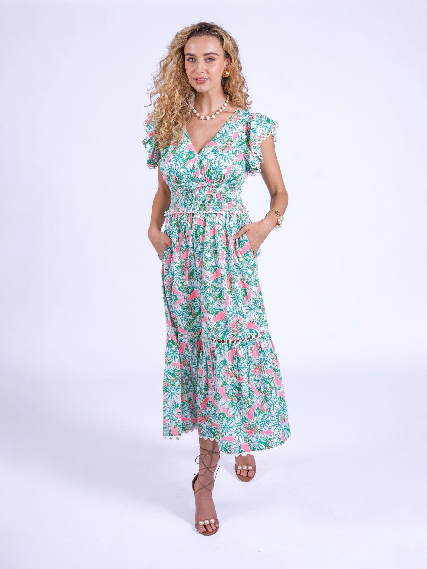 New Day Originals Misha Dress in Pink Parrot