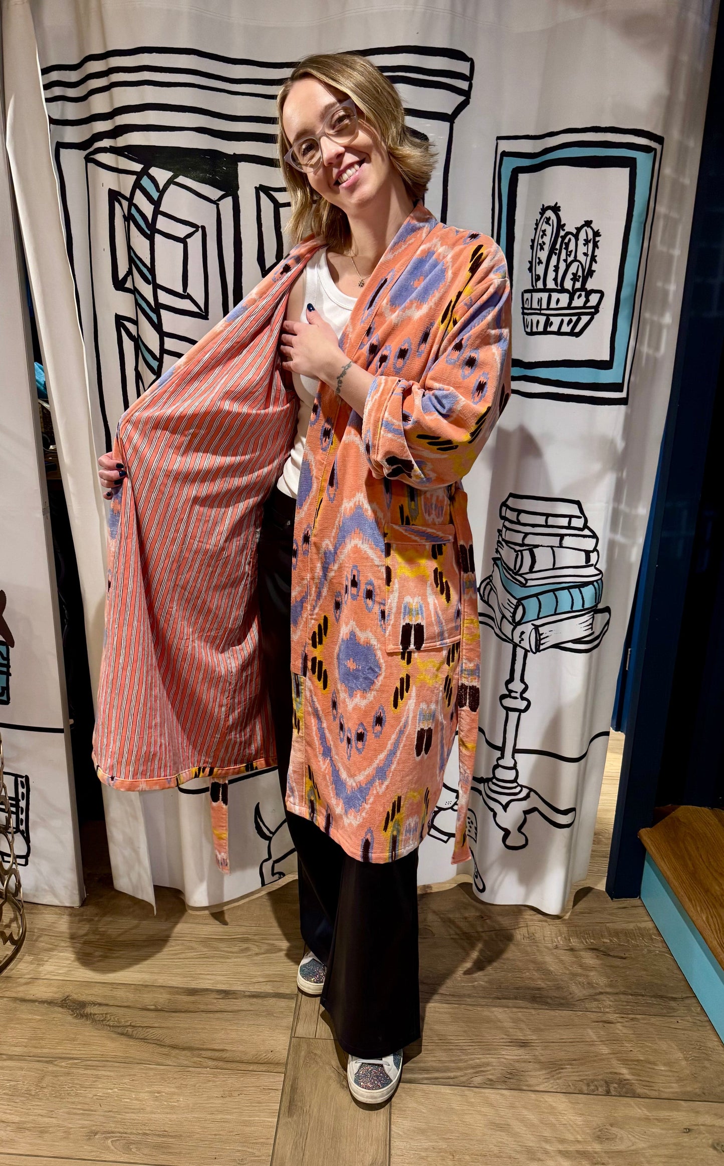 Nila Parmar Jackets IKAT Kimonos