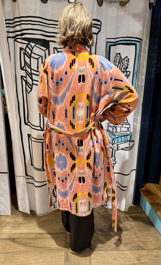 Nila Parmar Jackets Peach / One size IKAT Kimonos