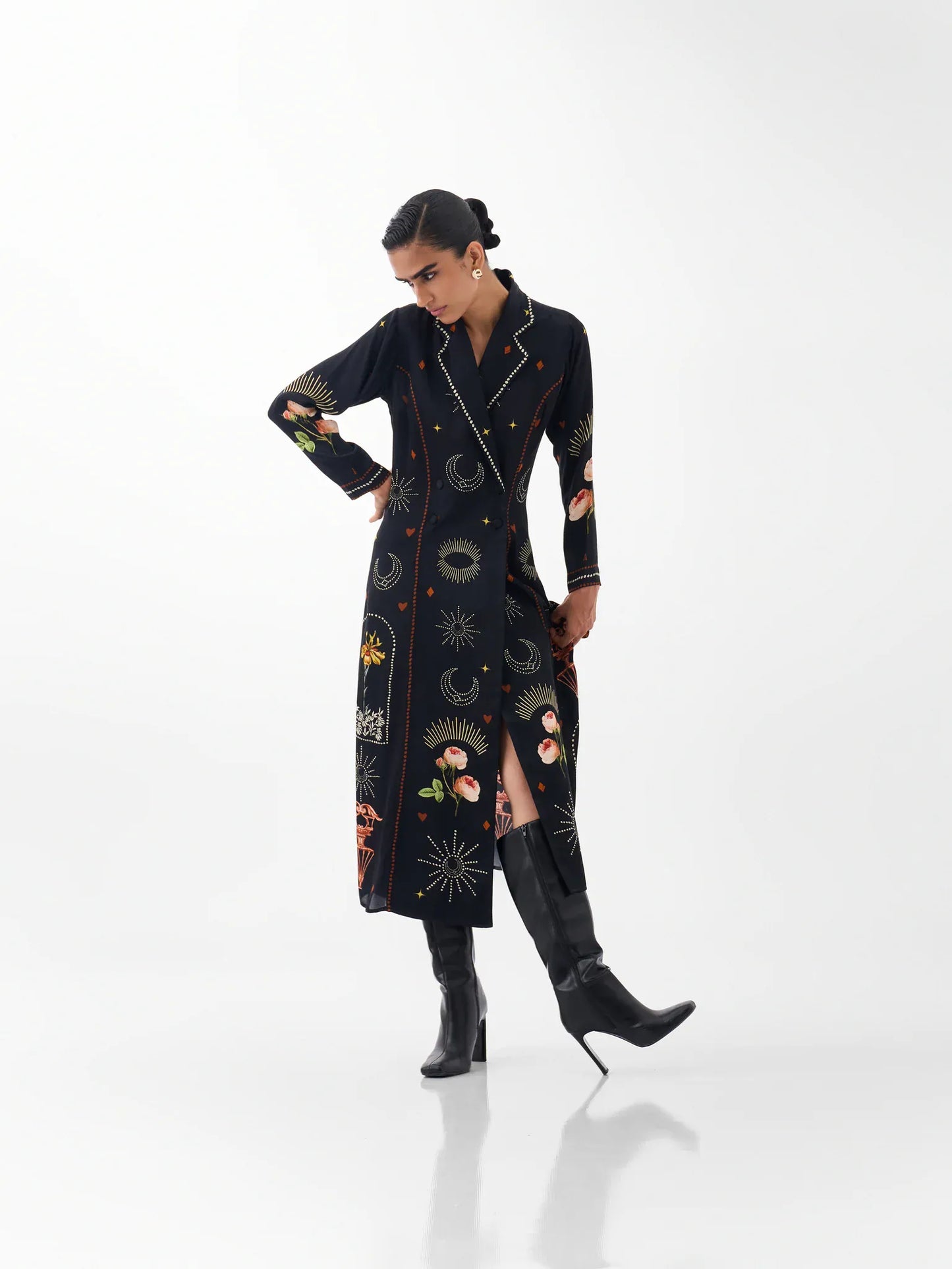 NOIB Dresses Willow Coat Dress in Postcards & Petals