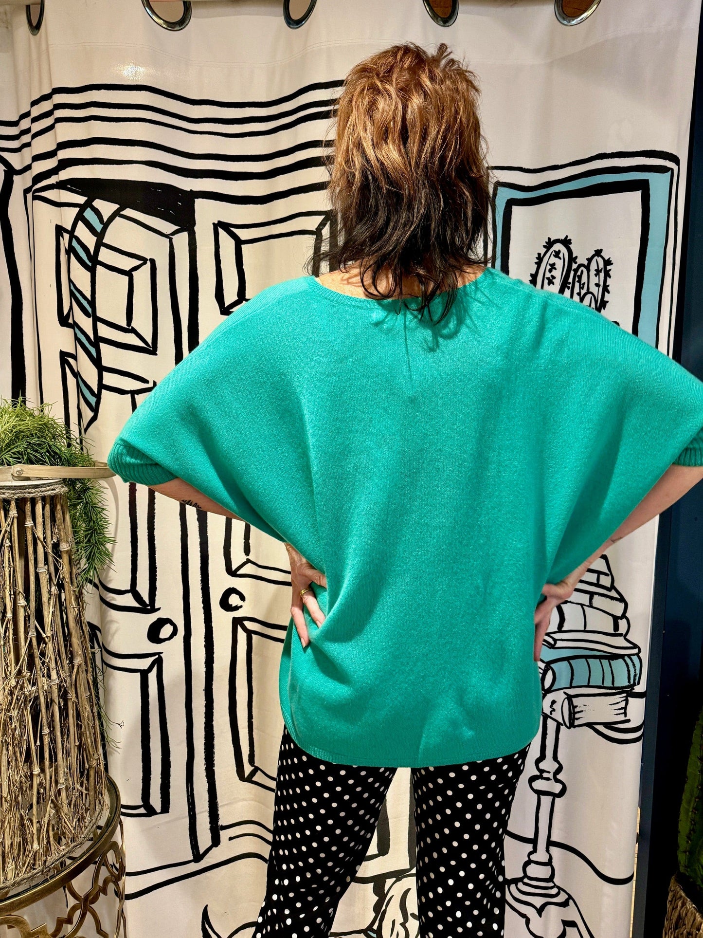 NOT SHY Aimee Cashmere Jumper in Green Flash