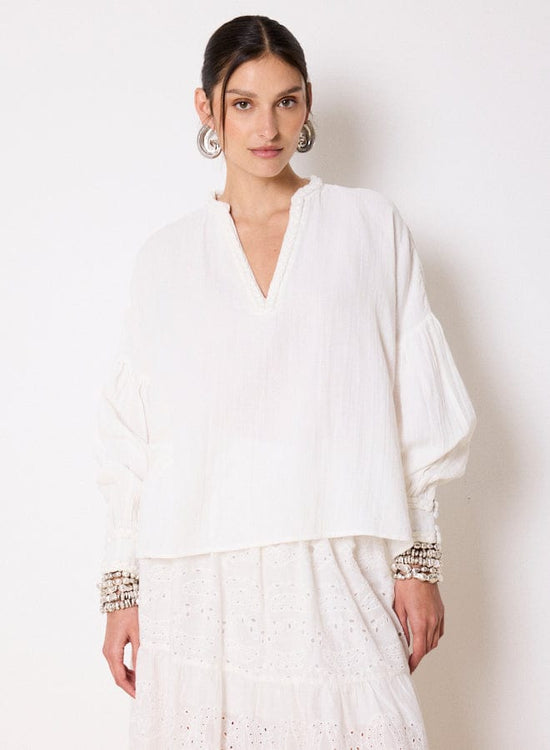 NOT SHY Knitwear Clovis Top in White