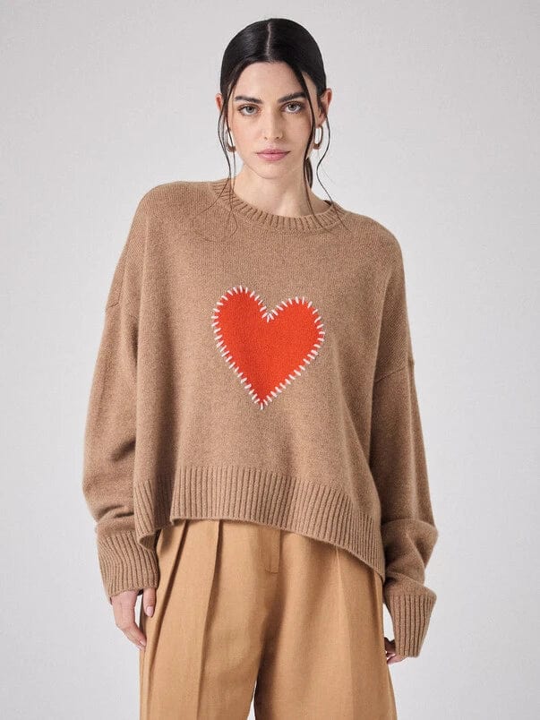 NOT SHY Knitwear Robbie Cashmere Jumper in Camel/Spicy