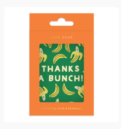 OHH DEER Greetings Cards THANKS A BUNCH - Thank You Cards - multipack of 6