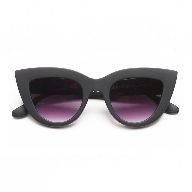 OKKIA Claudia Big Cat Eye Sunglasses in Black