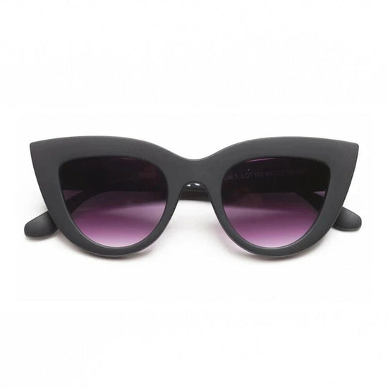 OKKIA Claudia Big Cat Eye Sunglasses in Black