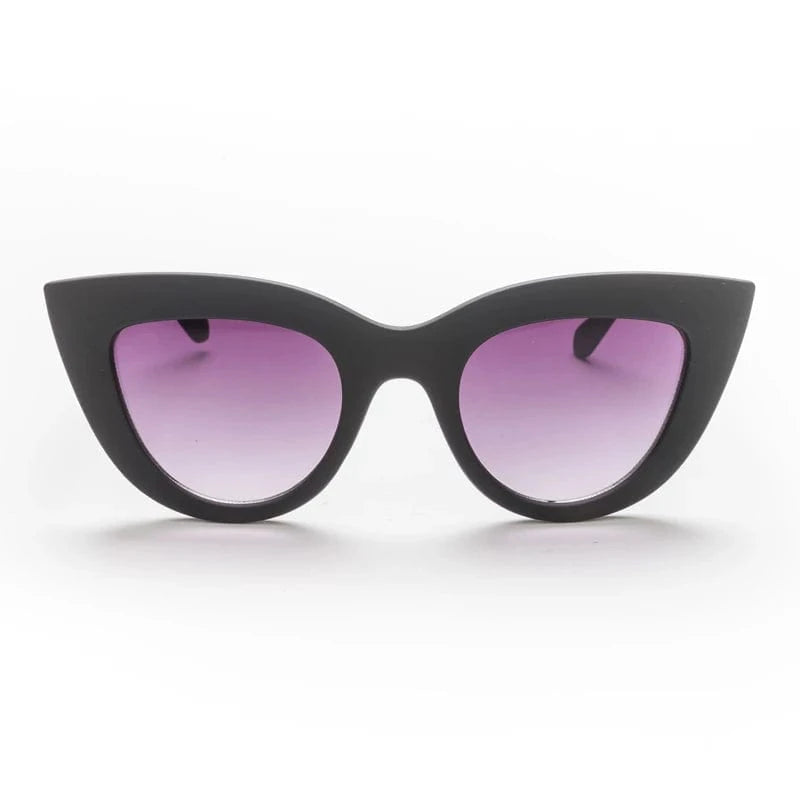 OKKIA Claudia Big Cat Eye Sunglasses in Black