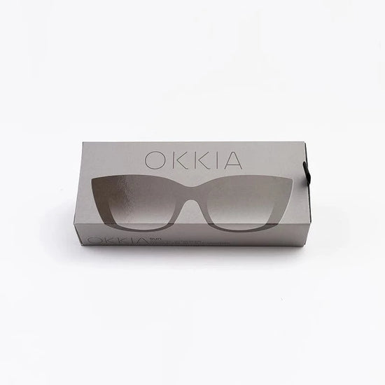 OKKIA Claudia Big Cat Eye Sunglasses in Black