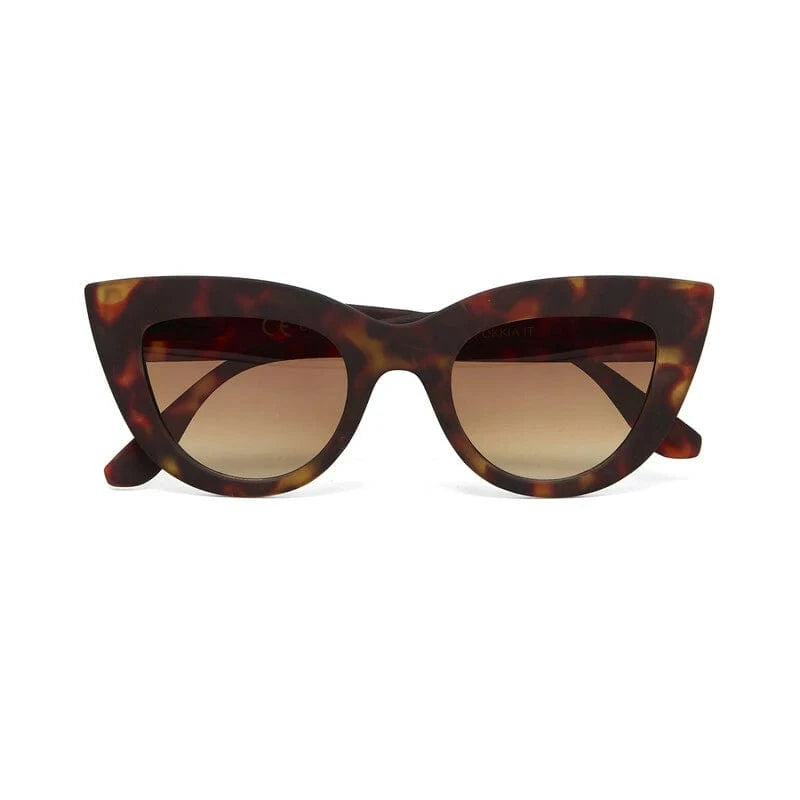 OKKIA Claudia Big Cat Eye Sunglasses in Classic Havana