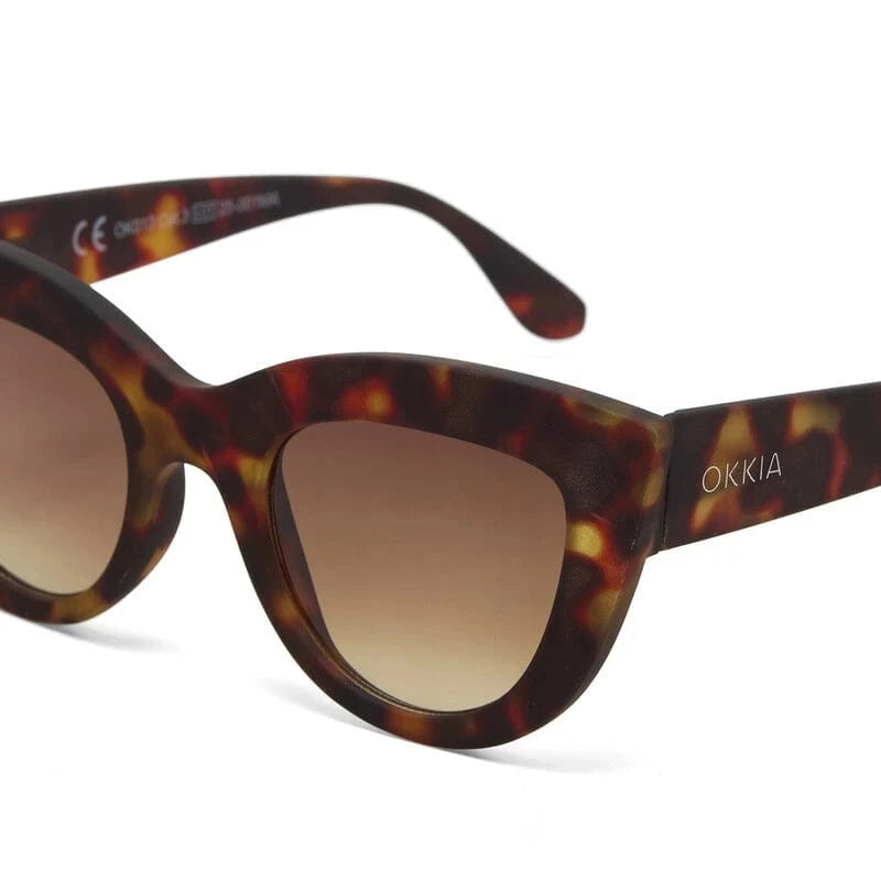 OKKIA Claudia Big Cat Eye Sunglasses in Classic Havana