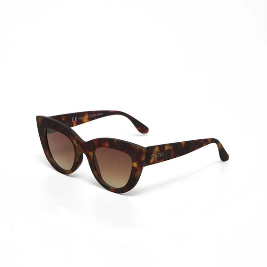 OKKIA Claudia Big Cat Eye Sunglasses in Classic Havana