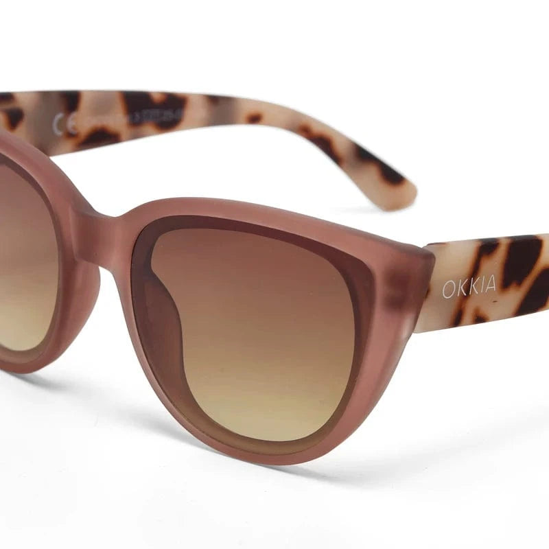 OKKIA Eyewear Silvia Sunglasses in Pink Havana Brown Gradient