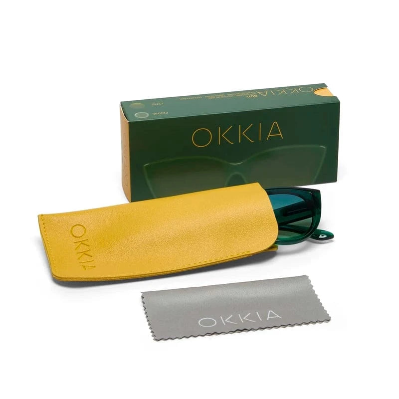 OKKIA Eyewear Silvia Sunglasses in Transparent Green
