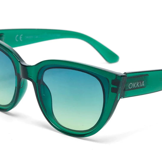 OKKIA Eyewear Silvia Sunglasses in Transparent Green