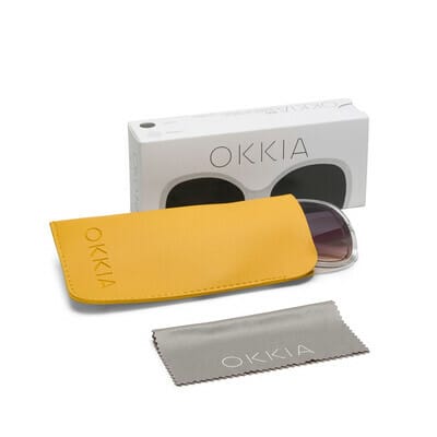 OKKIA Sunglasses Anna Sunglasses in Clear (Black Lense)