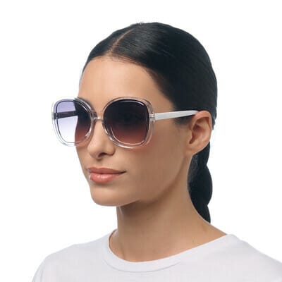 OKKIA Sunglasses Anna Sunglasses in Clear (Black Lense)