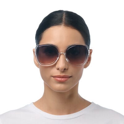 OKKIA Sunglasses Anna Sunglasses in Clear (Black Lense)