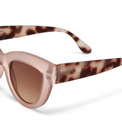 OKKIA Sunglasses Claudia Big Cat Eye Pink Havana