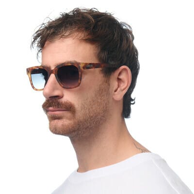 OKKIA Sunglasses Giovanni Sunglasses Sahara Havana (green lenses)