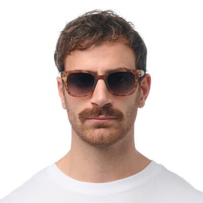 OKKIA Sunglasses Giovanni Sunglasses Sahara Havana (green lenses)