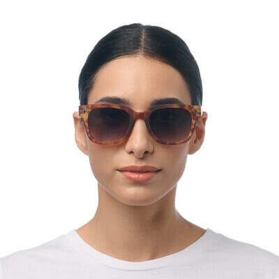 OKKIA Sunglasses Giovanni Sunglasses Sahara Havana (green lenses)
