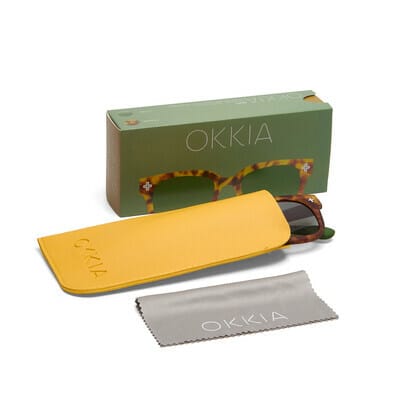 OKKIA Sunglasses Giovanni Sunglasses Sahara Havana (green lenses)