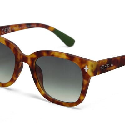OKKIA Sunglasses Giovanni Sunglasses Sahara Havana (green lenses)
