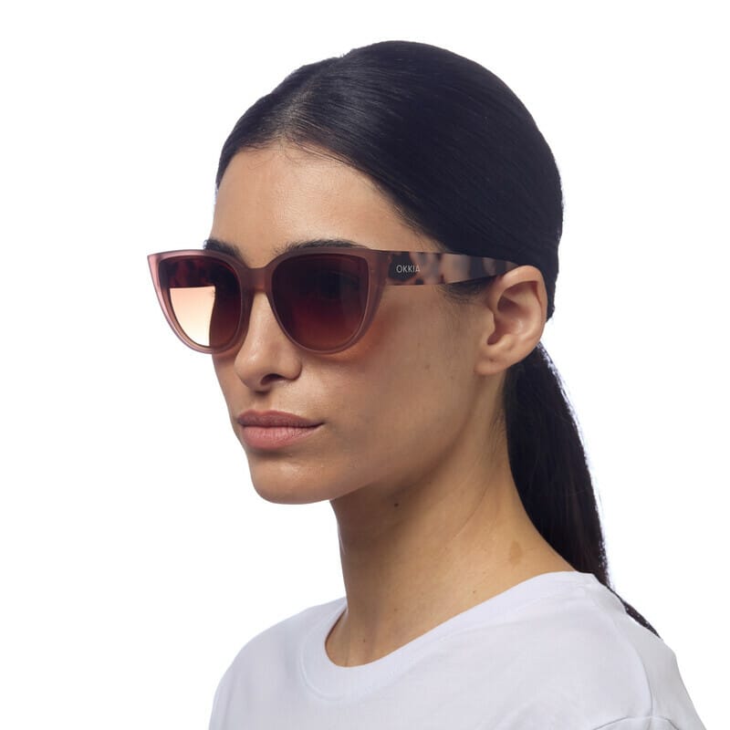 OKKIA Sunglasses OK020-PH Silvia Pink Havana Glasses