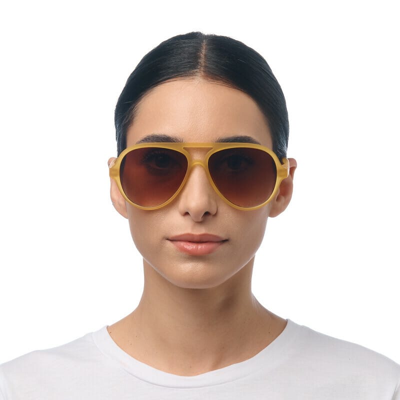 OKKIA Sunglasses OK021-TYE ALESSIO Transparent Yellow Sun Glasses