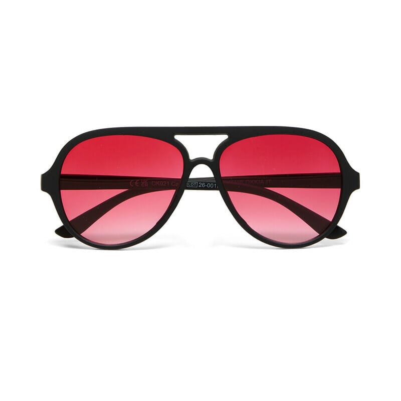 OKKIA Sunglasses OK021BK-RD Alessio Black (Red Lenses) Sun Glasses