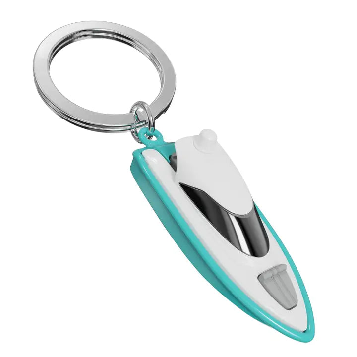 Oli Olsen Keyrings Blue Speedboat Keyring