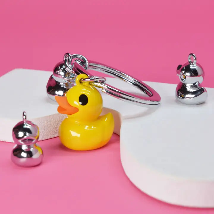 Oli Olsen Keyrings Yellow Duck Family Keyring